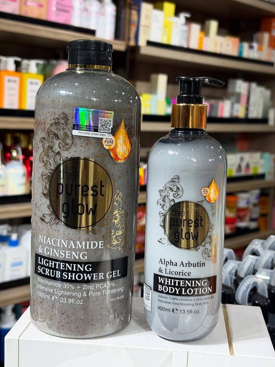 Purest Glow Niacinamide Shower Gel and Lotion Combo