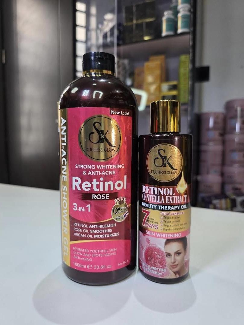 SK duchess Glow Retinol Rose Shower gel and Oil (Combo)